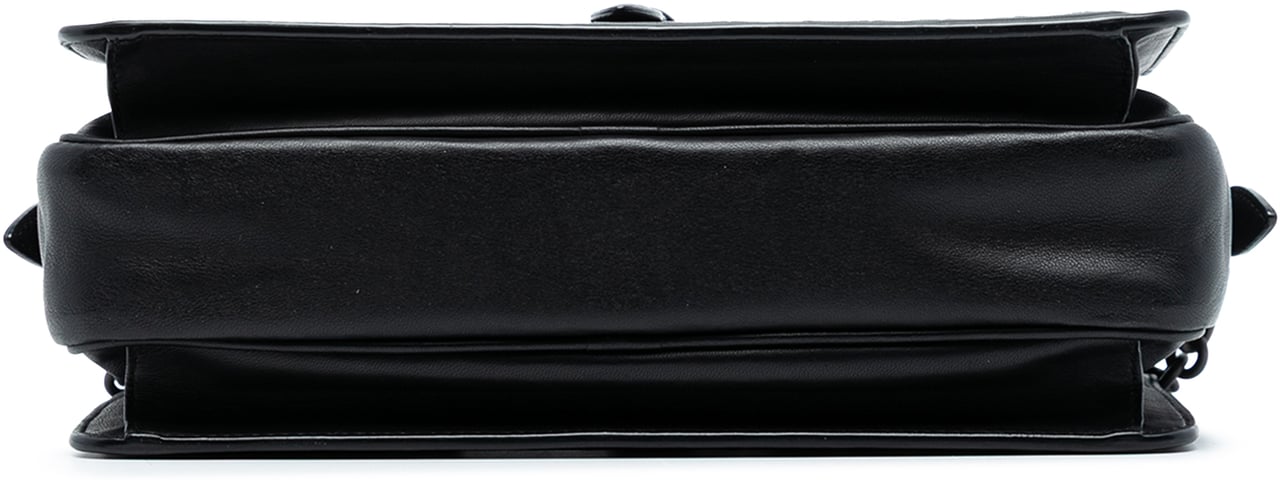 Bottega Veneta Nappa Intrecciato Belt Flap Camera Bag Zwart