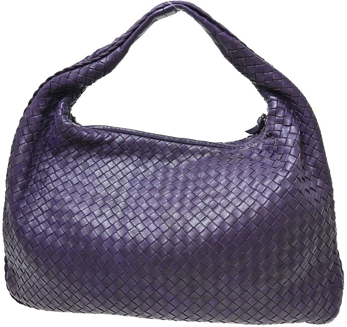 Bottega Veneta Veneta Hobo Intrecciato Nappa Medium Paars