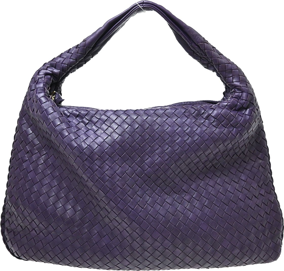 Bottega Veneta Veneta Hobo Intrecciato Nappa Medium Paars