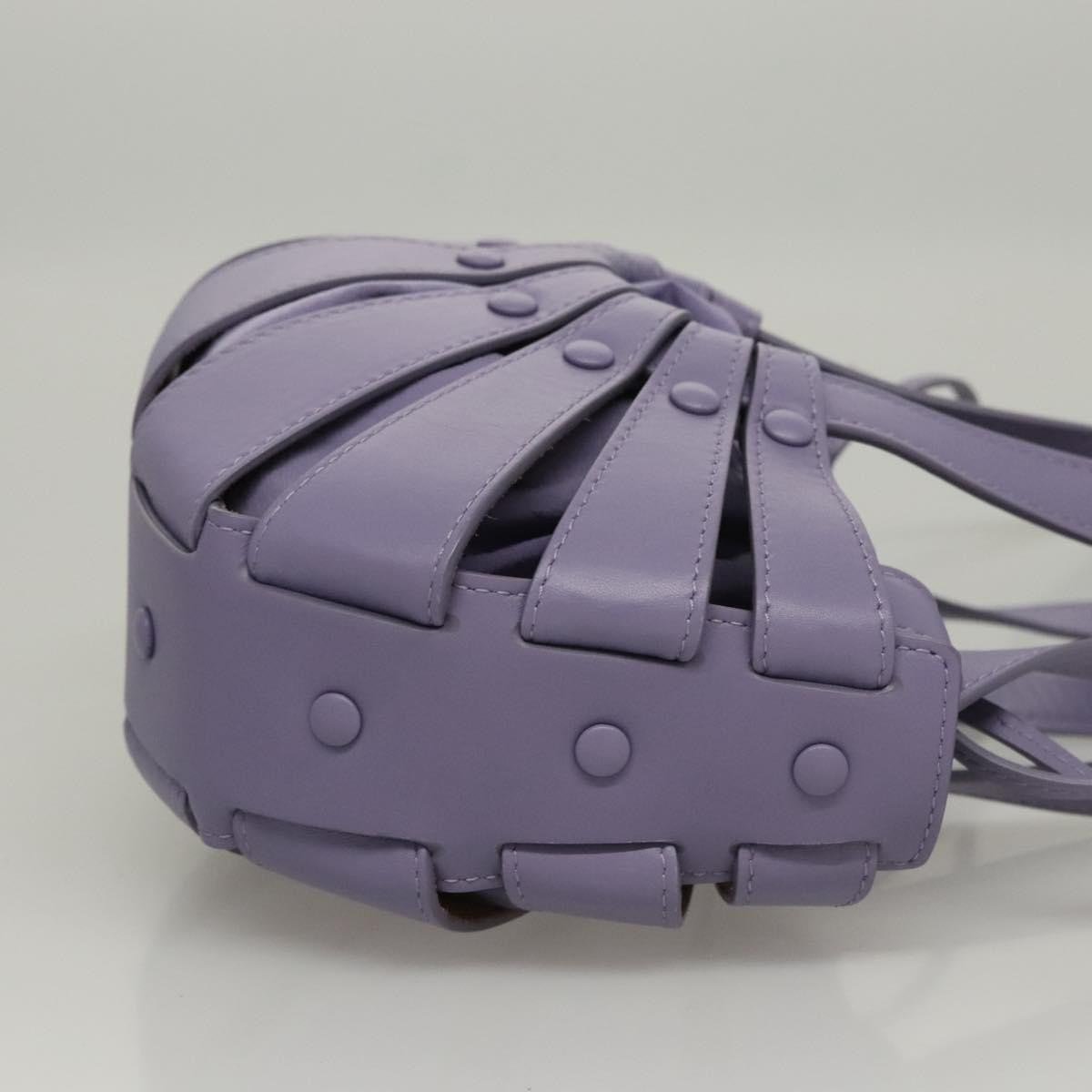 Bottega Veneta Shell Bag Leather Small Paars