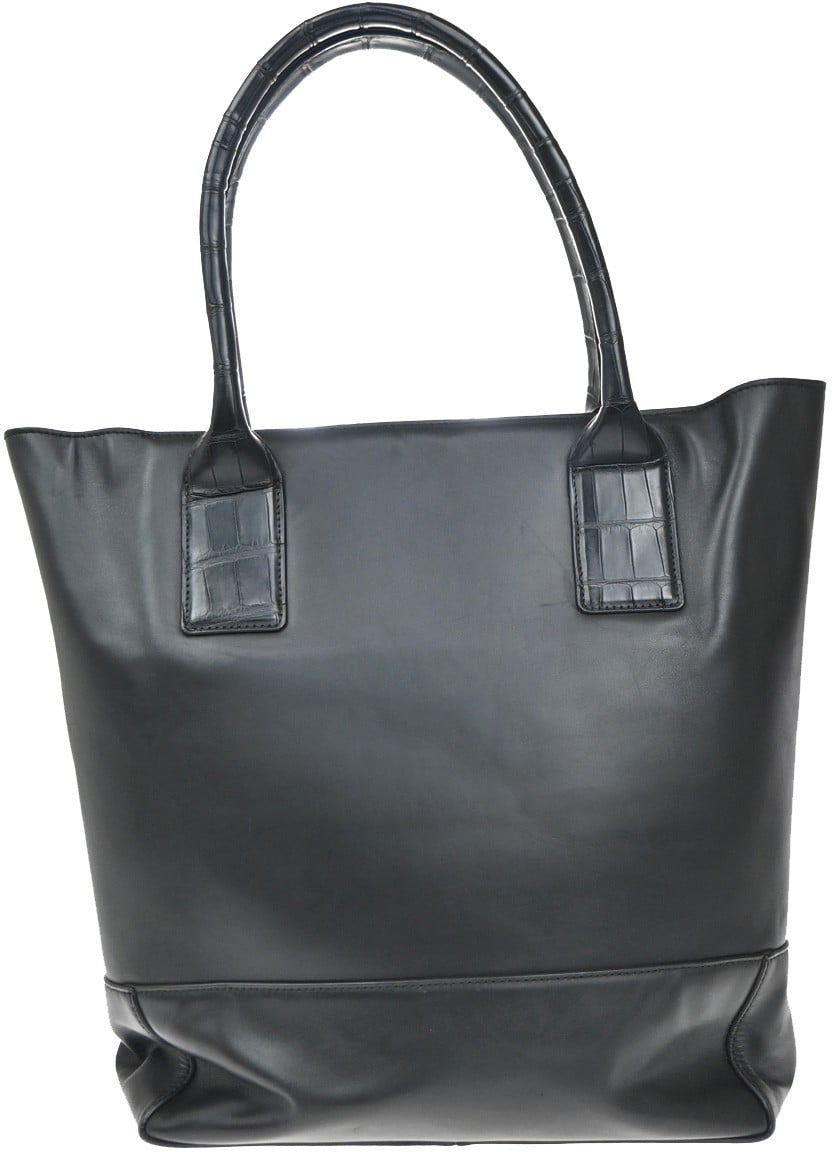 Bottega Veneta Bottega Veneta Open Tote Leather Medium Zwart