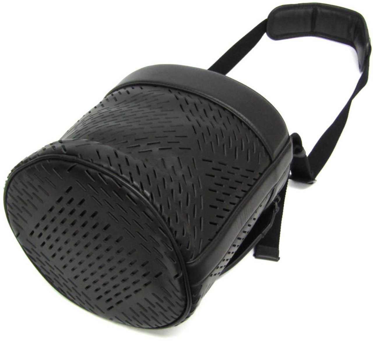 Bottega Veneta Bottega Veneta Paper Bucket Bag Perforated Leather Zwart