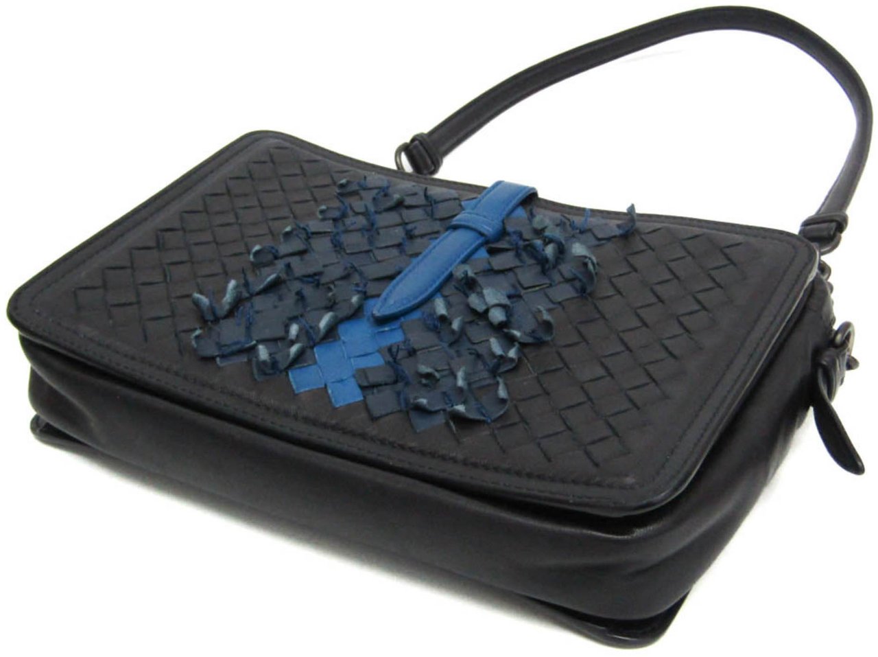 Bottega Veneta Bottega Veneta Belt Flap Camera Bag Intrecciato Nappa Small Navy