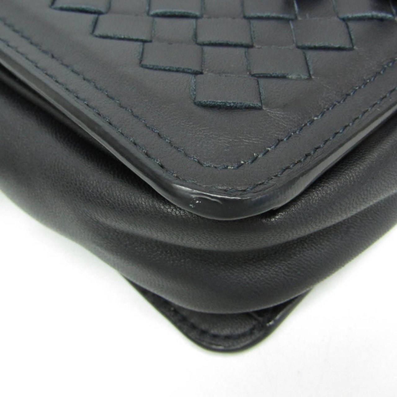 Bottega Veneta Bottega Veneta Belt Flap Camera Bag Intrecciato Nappa Small Navy