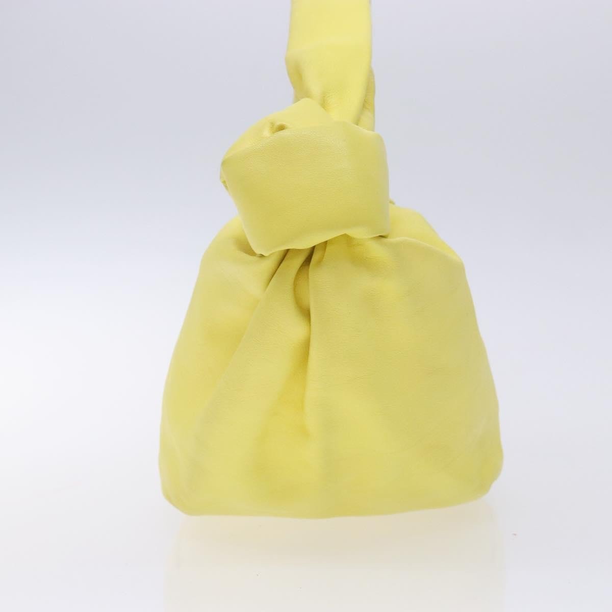 Bottega Veneta Double Knot Hobo Leather Mini Geel