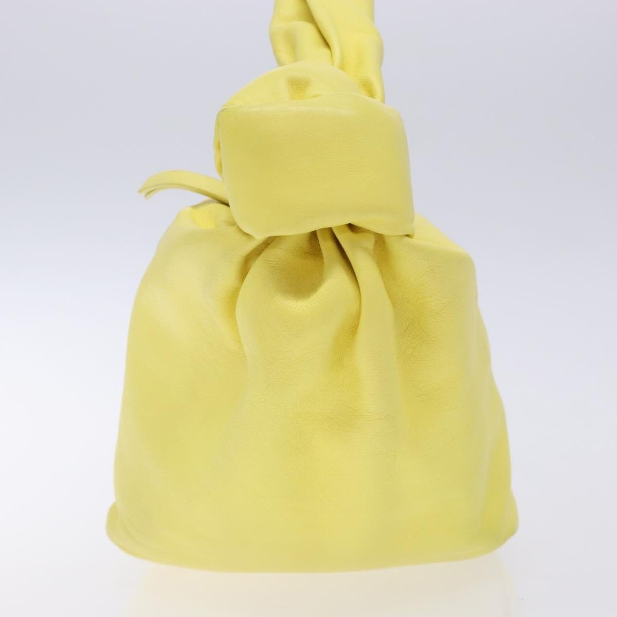Bottega Veneta Double Knot Hobo Leather Mini Geel
