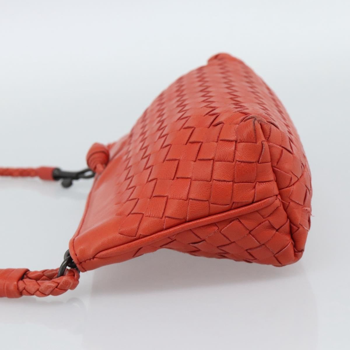 Bottega Veneta Zip Clutch Leather with Intrecciato Snakeskin Detail Rood