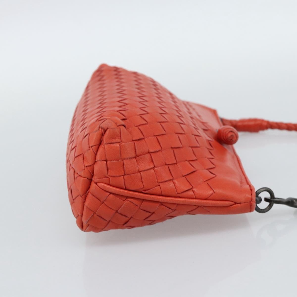 Bottega Veneta Zip Clutch Leather with Intrecciato Snakeskin Detail Rood
