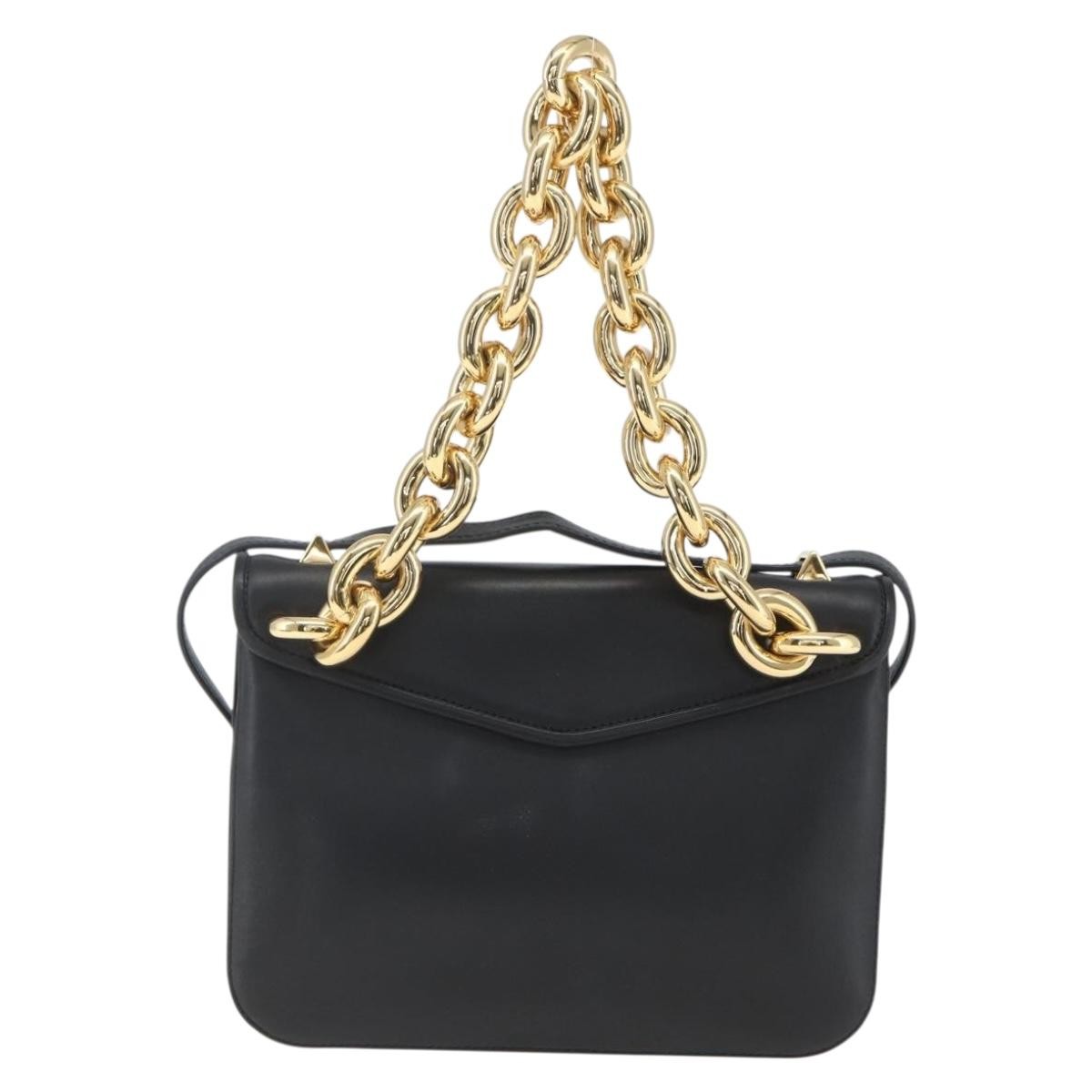Bottega Veneta Bottega Veneta Mount Shoulder Bag Leather Small Zwart