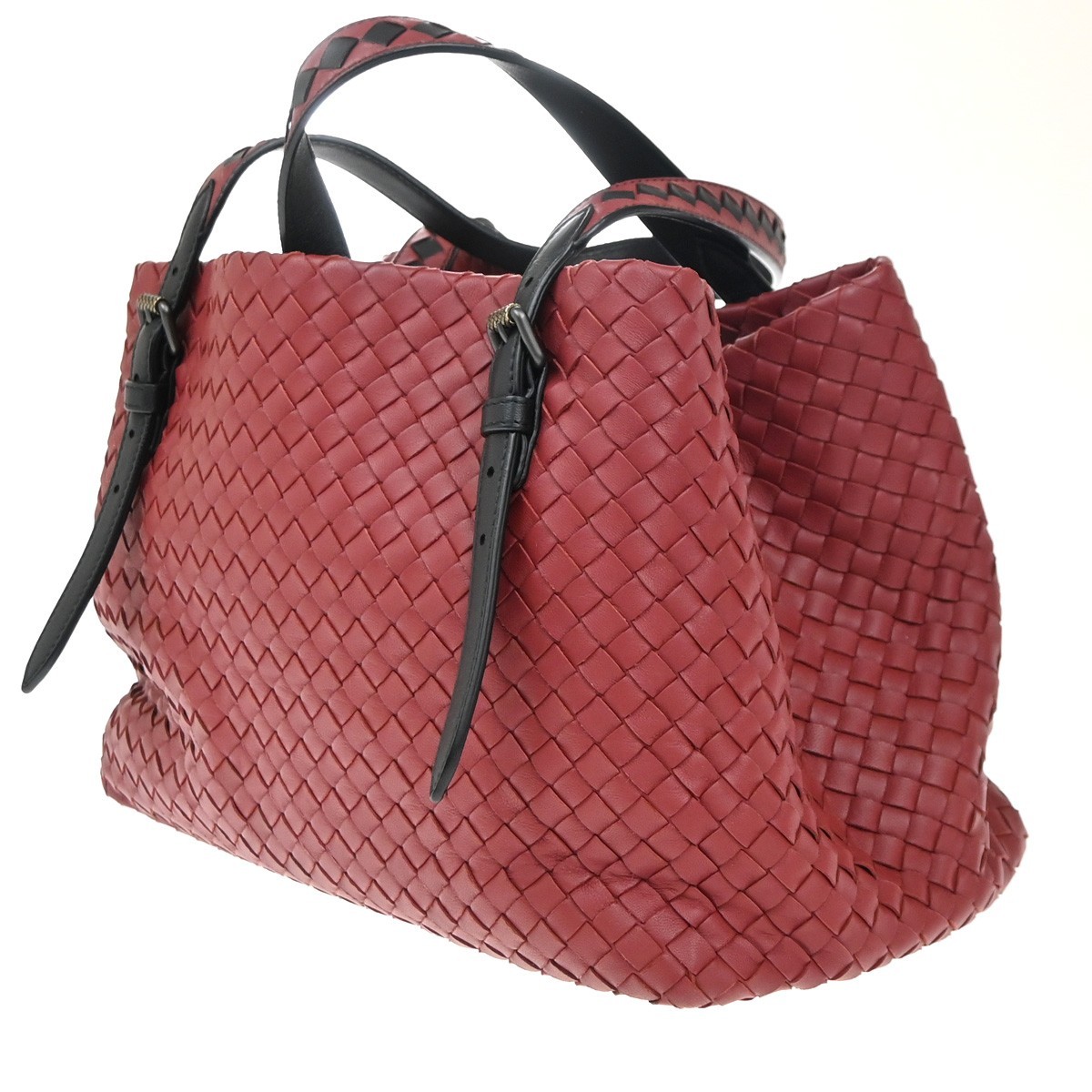 Bottega Veneta Bottega Veneta Cesta Intrecciato Tote bag Leather Rood