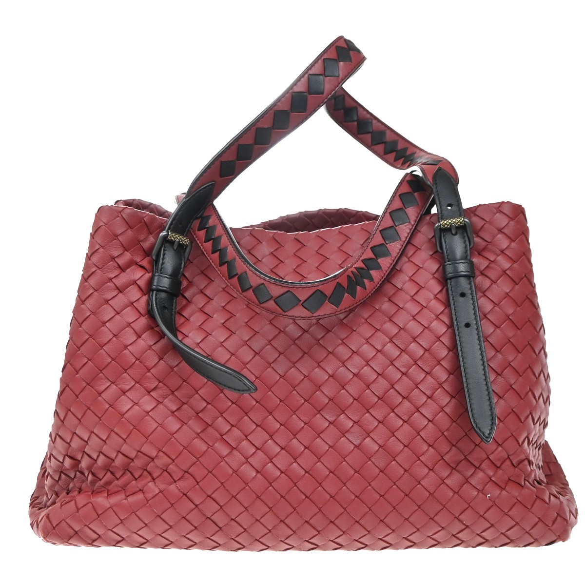 Bottega Veneta Bottega Veneta Cesta Intrecciato Tote bag Leather Rood