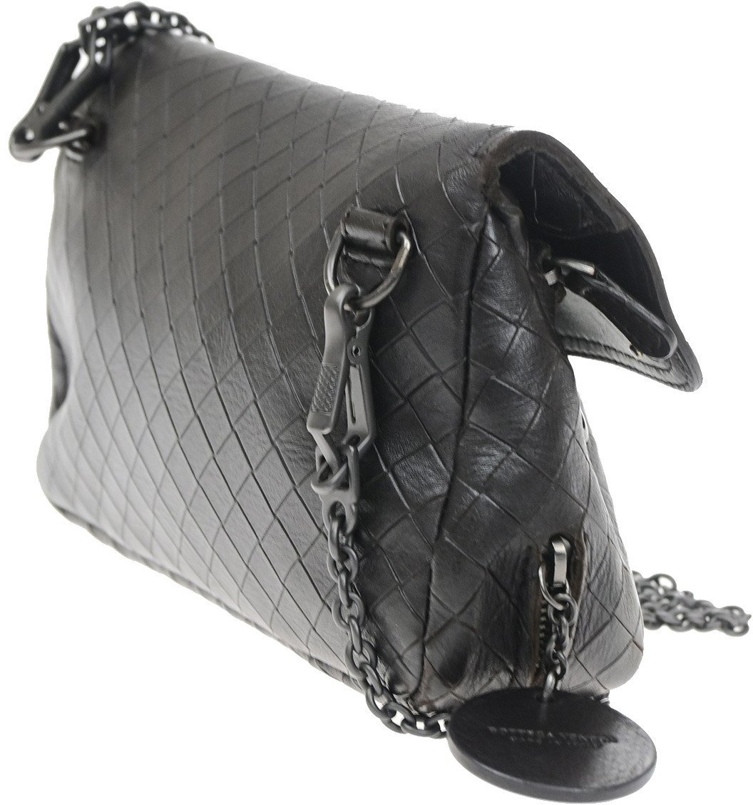 Bottega Veneta Expandable chain crossbody Leather Mini Bruin