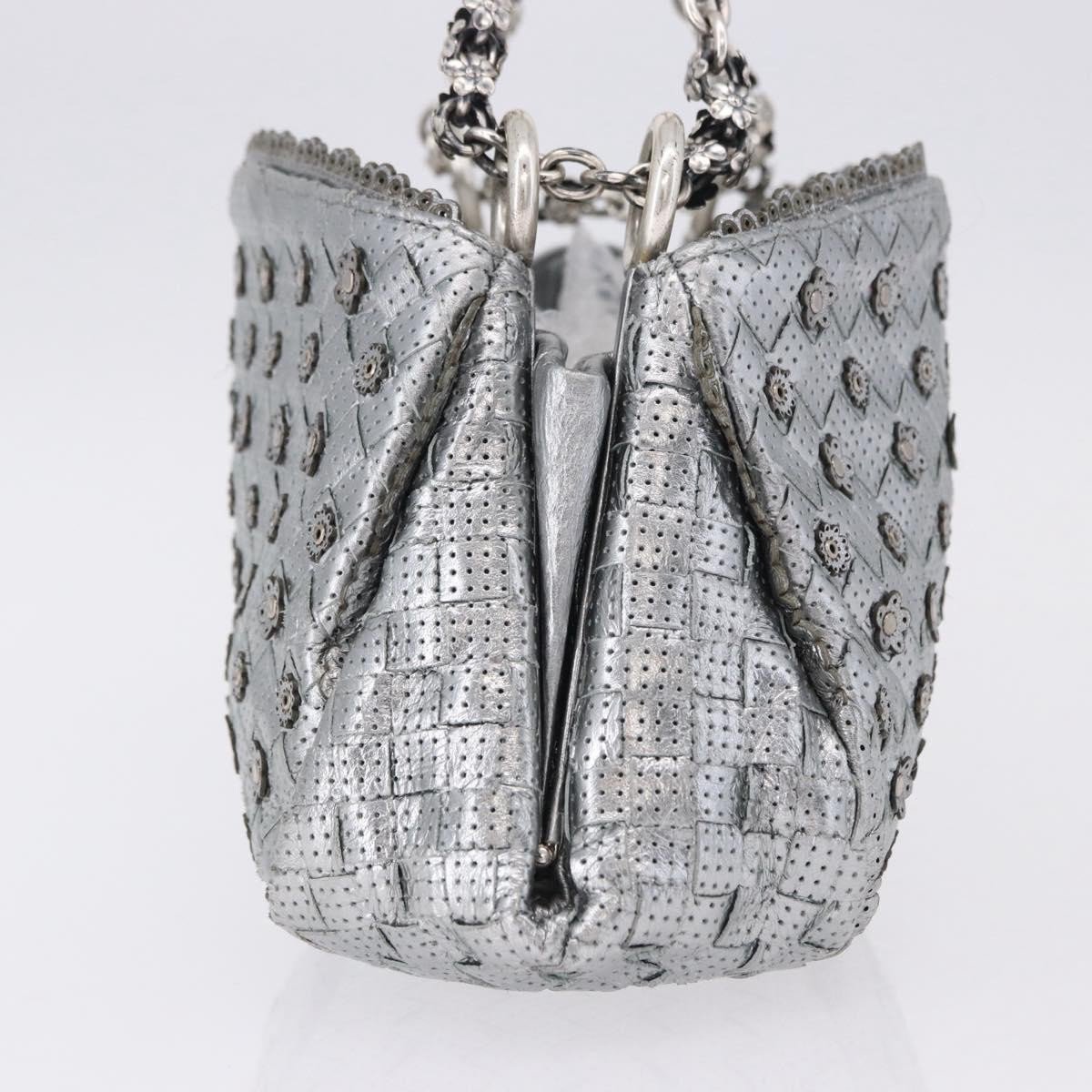 Bottega Veneta Intrecciato Shoulder Leather Zilver