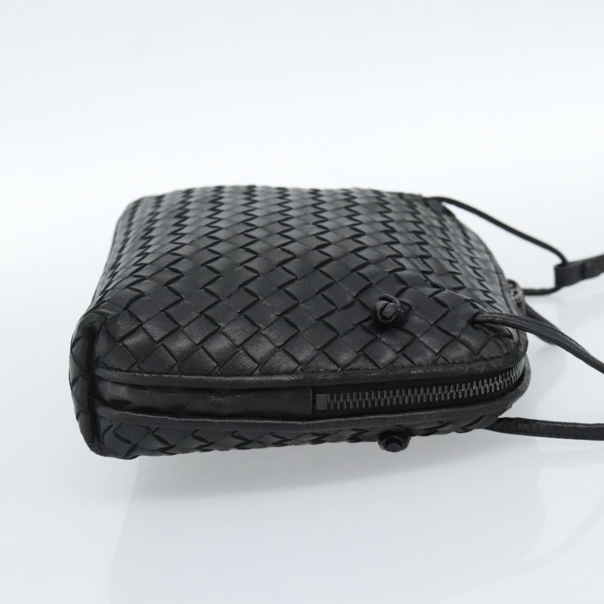 Bottega Veneta Nodini Crossbody Bag Intrecciato Nappa Small Zwart