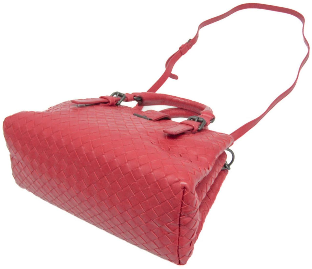 Bottega Veneta Bottega Veneta Roma Bag Intrecciato Nappa Small Rood