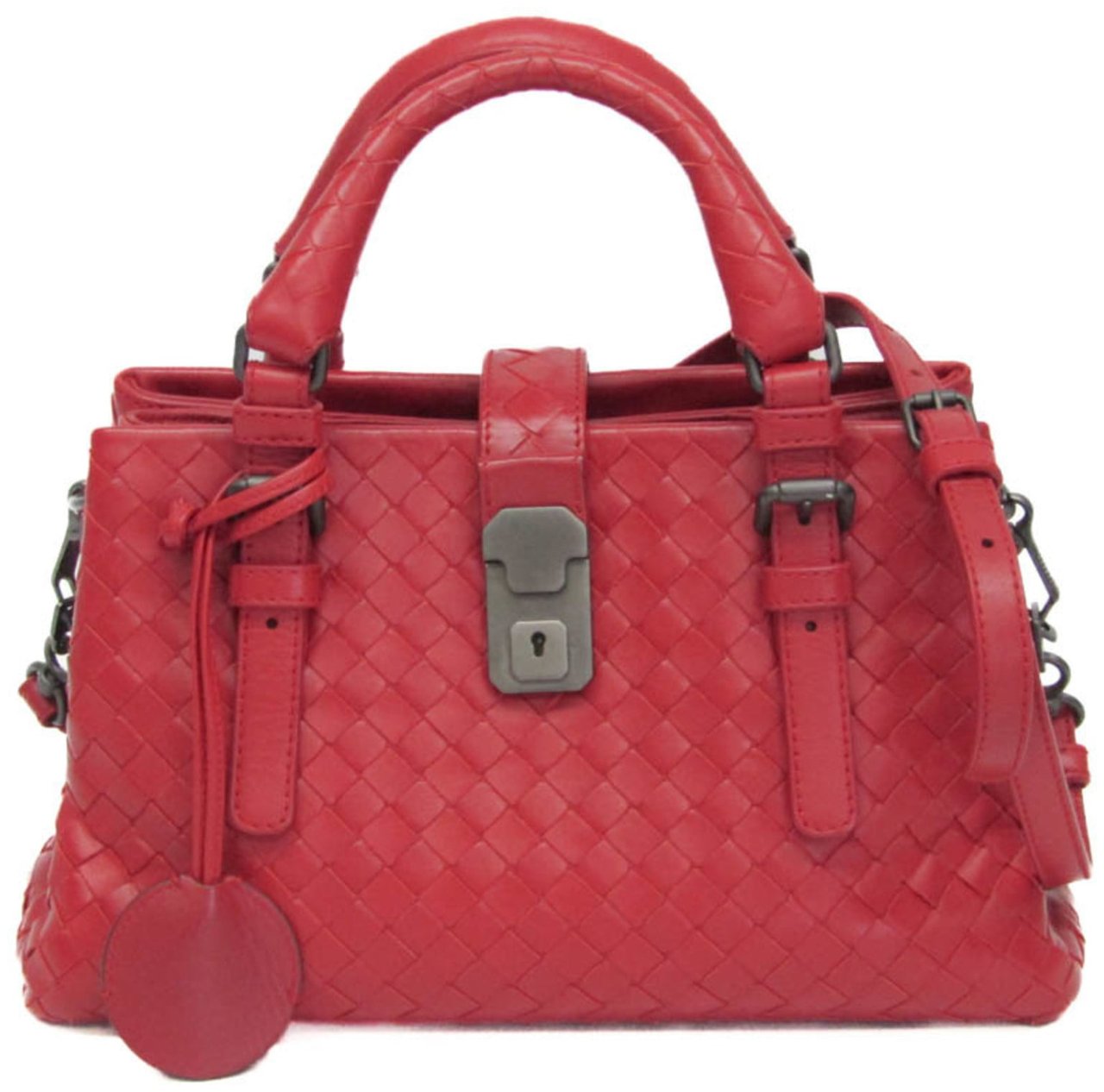 Bottega Veneta Bottega Veneta Roma Bag Intrecciato Nappa Small Rood
