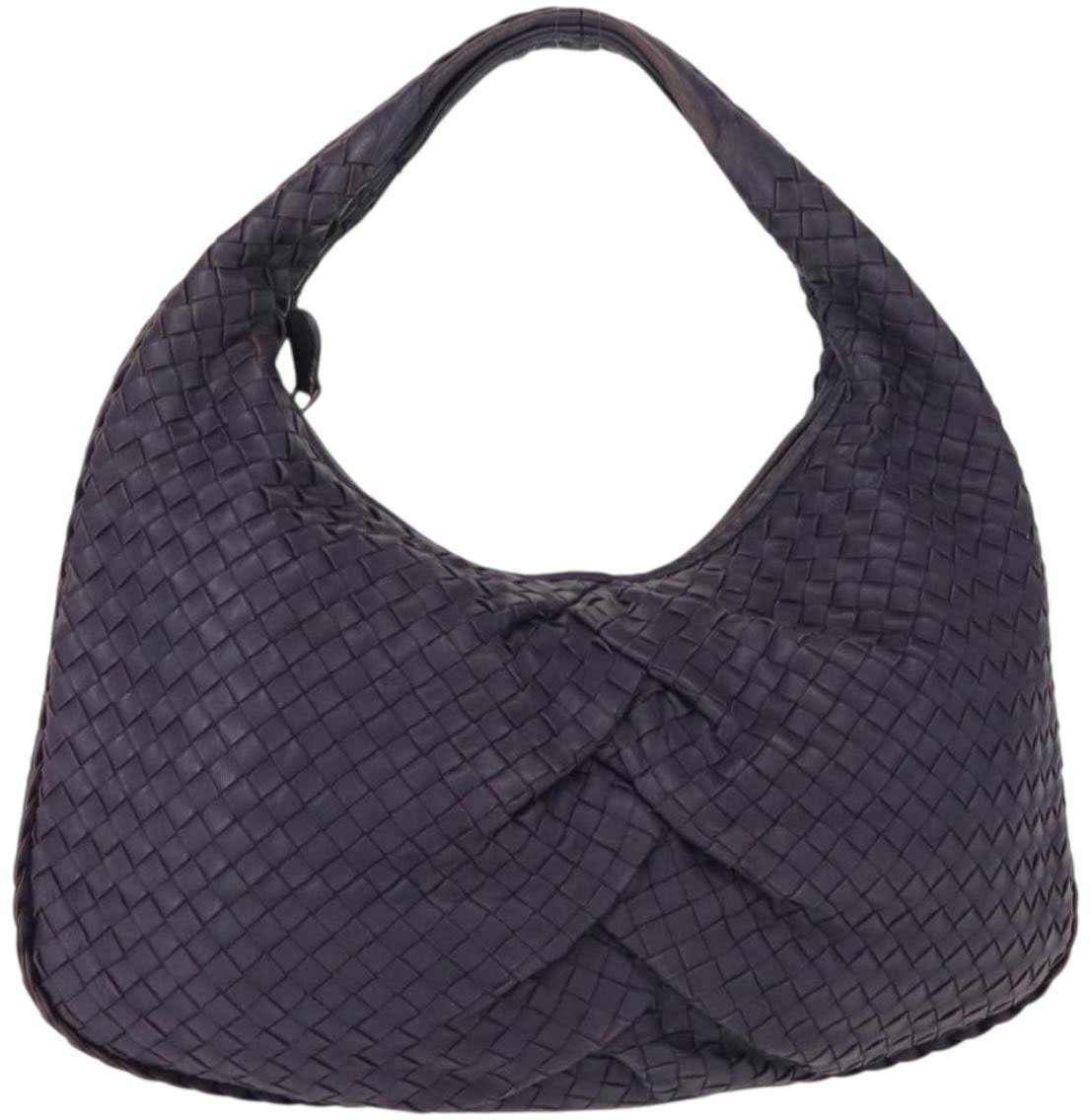 Bottega Veneta Bottega Veneta Veneta Hobo Pleated Intrecciato Nappa Large Paars