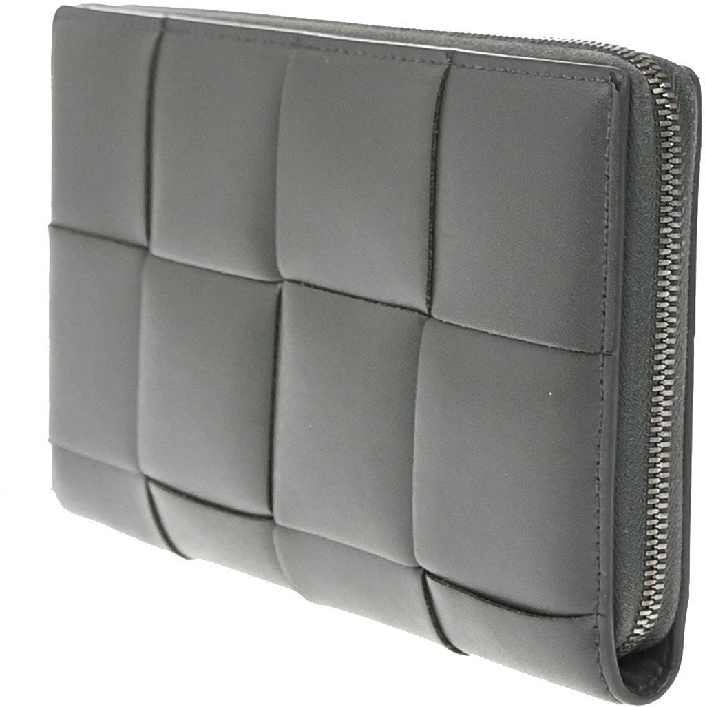 Bottega Veneta Bottega Veneta Cassette Zip Around Wallet Maxi Intrecciato Leather Long Wit