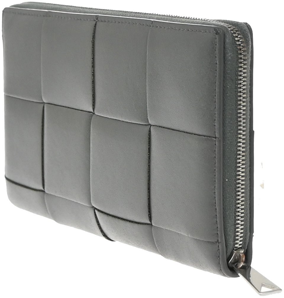 Bottega Veneta Bottega Veneta Cassette Zip Around Wallet Maxi Intrecciato Leather Long Wit
