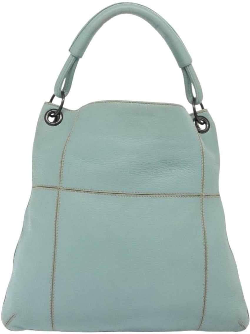 Bottega Veneta Bottega Veneta Front Zip Hobo Leather Medium Blauw