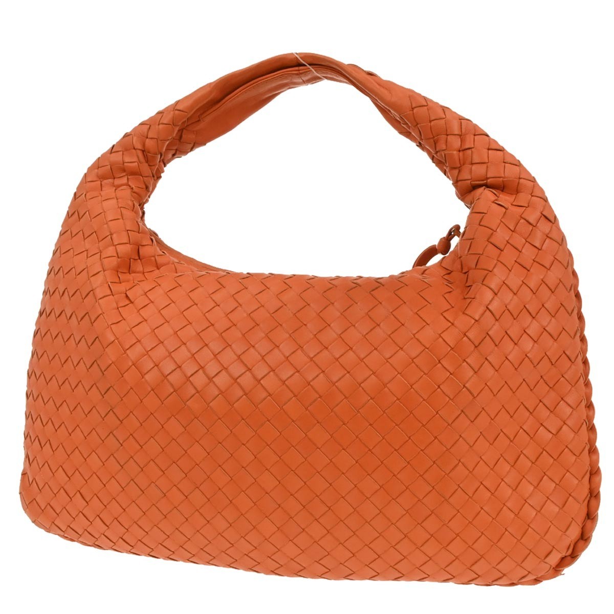 Bottega Veneta Bottega Veneta Hop Hobo Intrecciato Leather Large Oranje