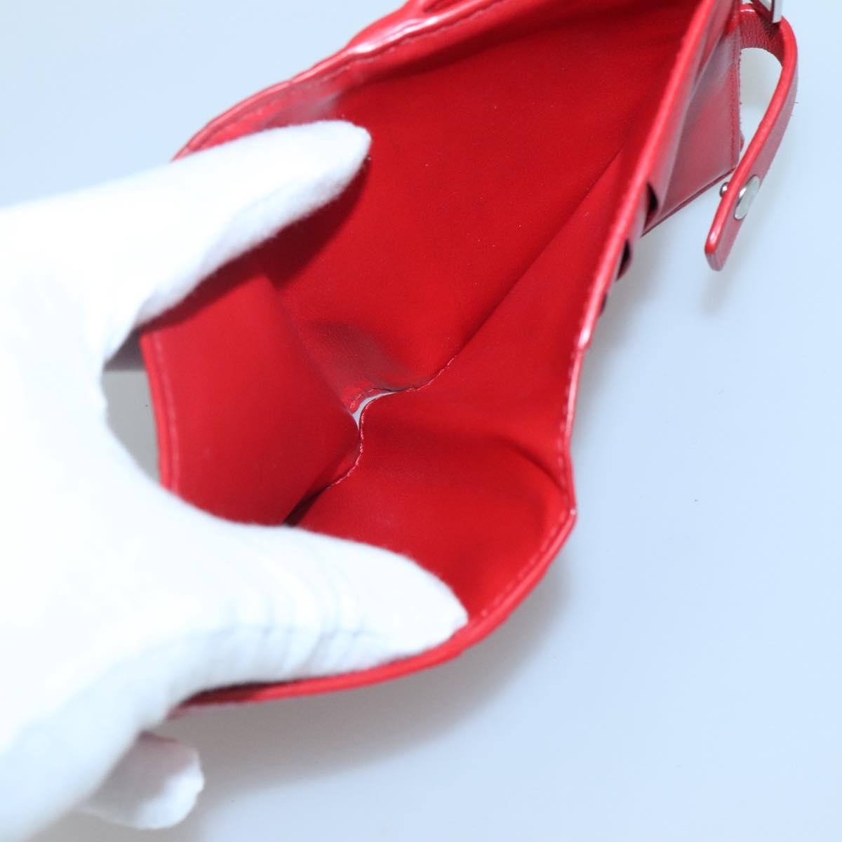 Bottega Veneta Bottega Veneta Bifold Coin Pocket Card Holder Intrecciato Nappa Rood