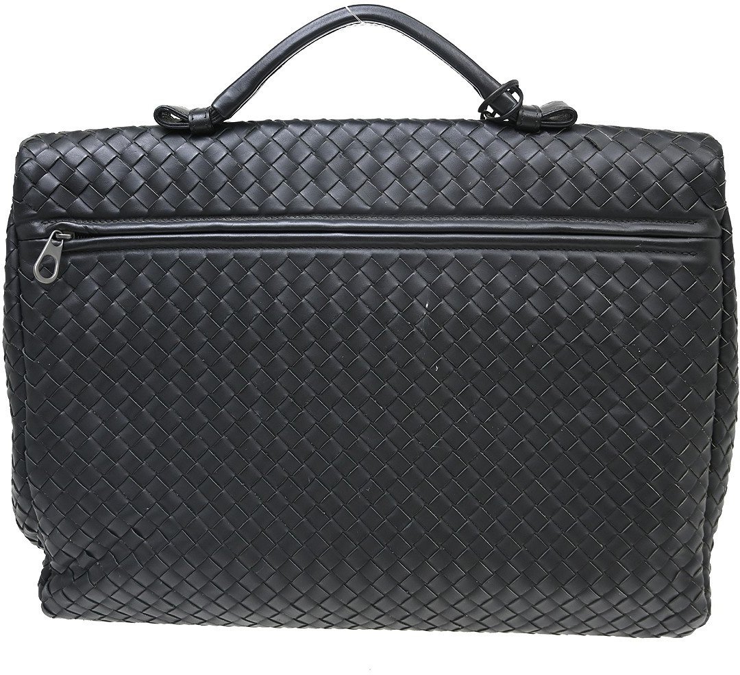 Bottega Veneta Envelope Briefcase Intrecciato Nappa Large Zwart