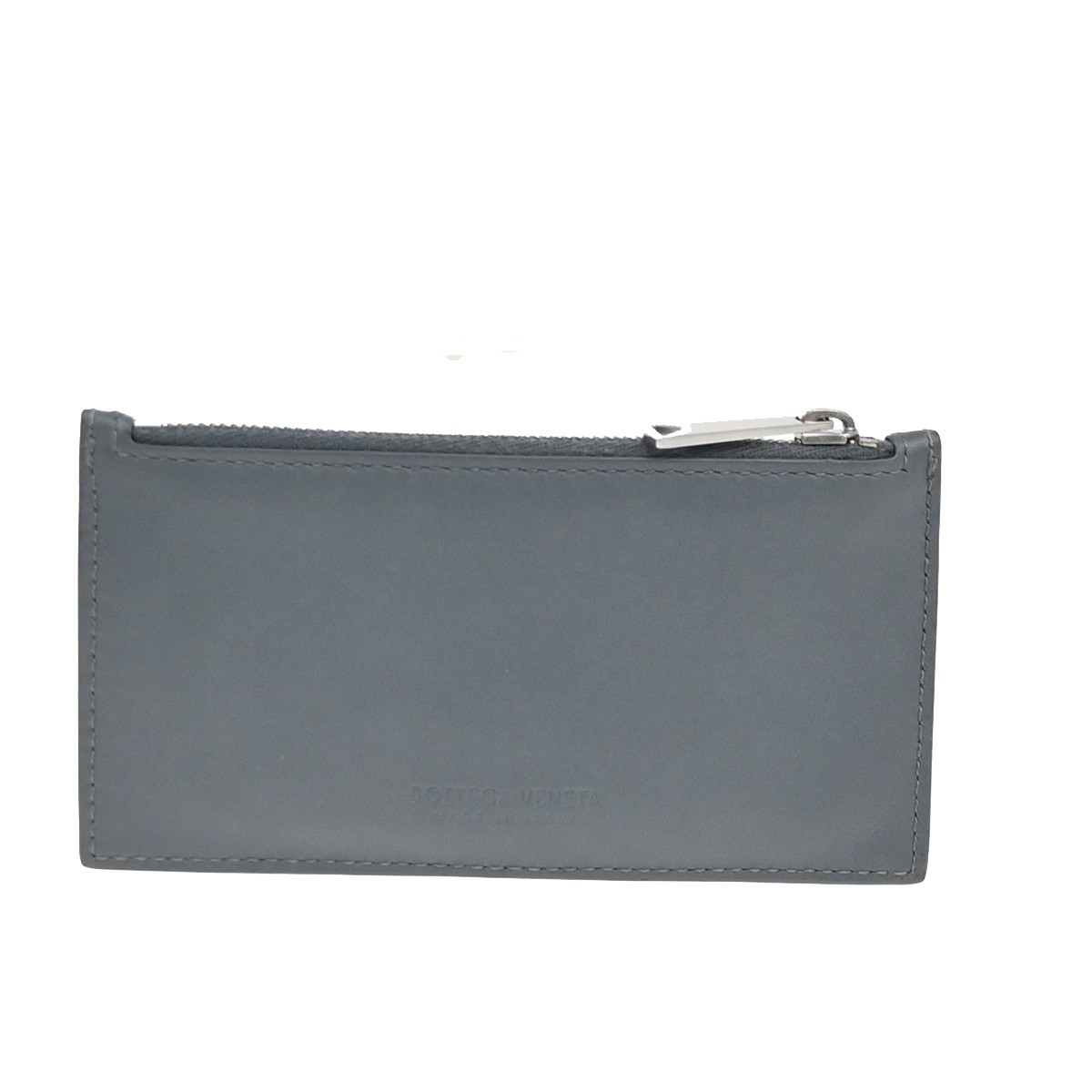 Bottega Veneta Bottega Veneta Zipped Card Holder Intrecciato Leather Long Grijs