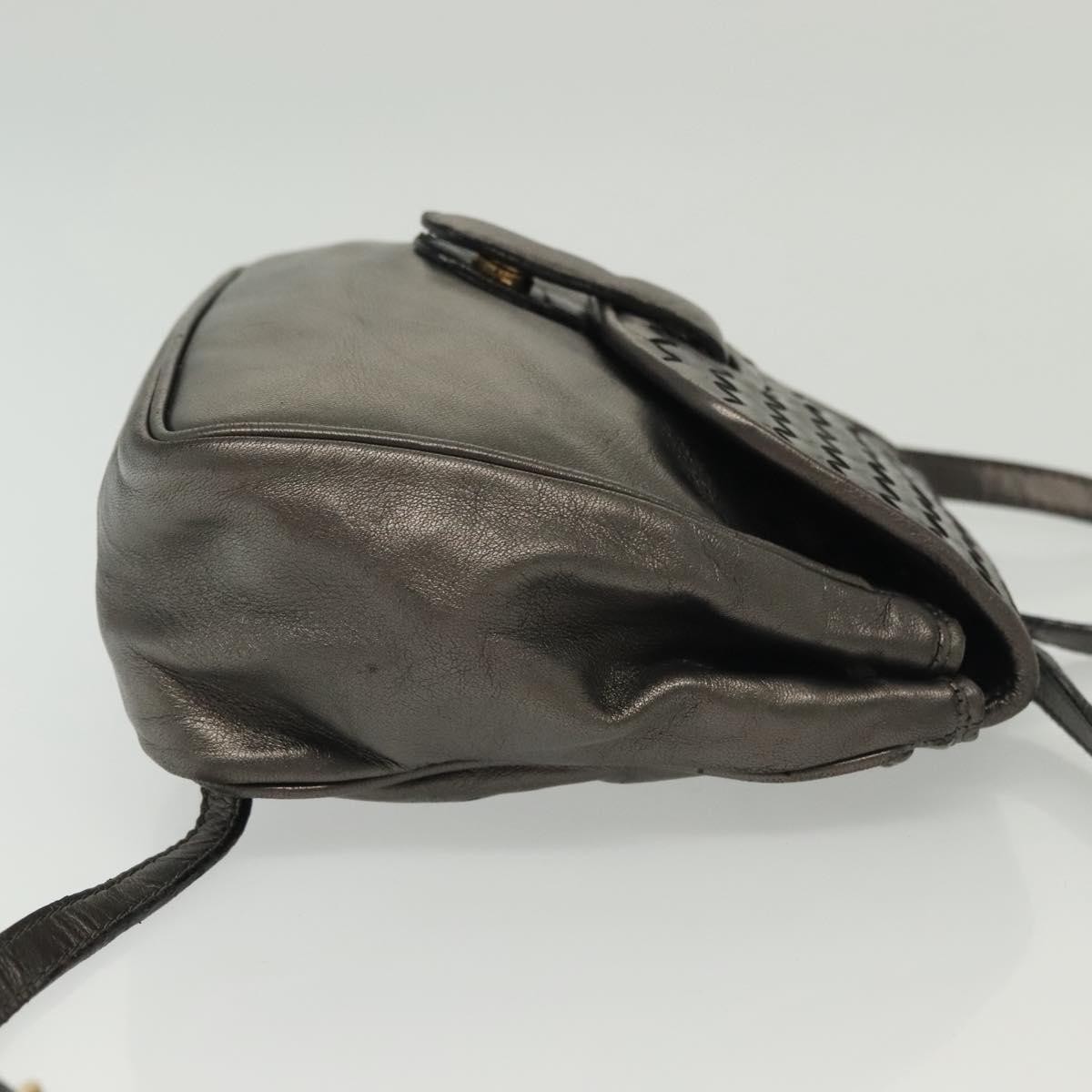 Bottega Veneta Bottega Veneta Intrecciato Backpack Patent Leather Metallic