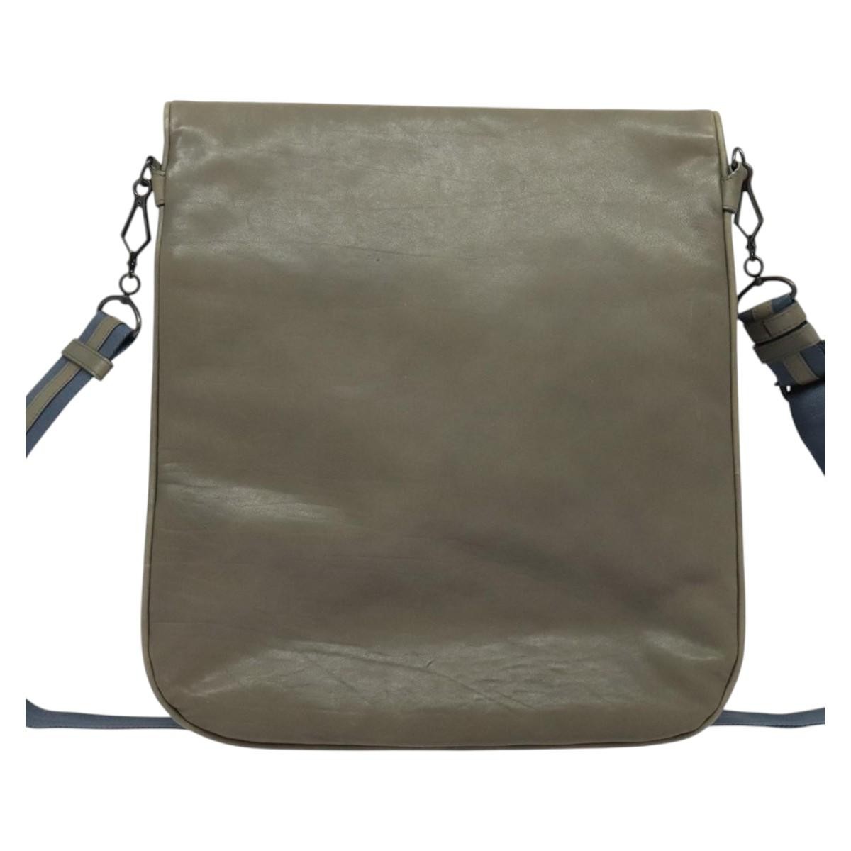 Bottega Veneta Bottega Veneta Vintage Flap Shoulder Bag Intrecciato leather Grijs