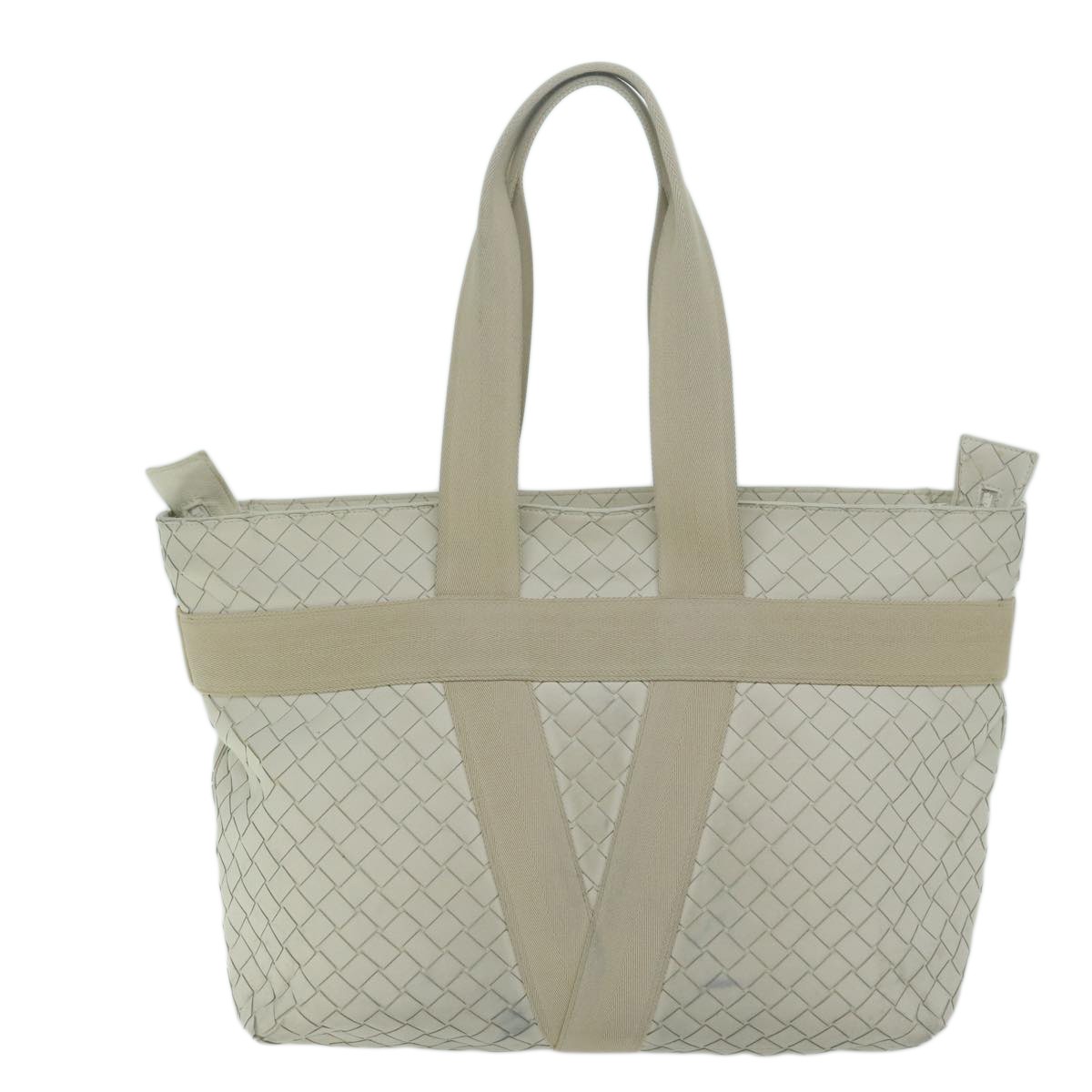 Bottega Veneta Bottega Veneta Zipped Tote Rubber Intrecciato with Canvas East West Wit