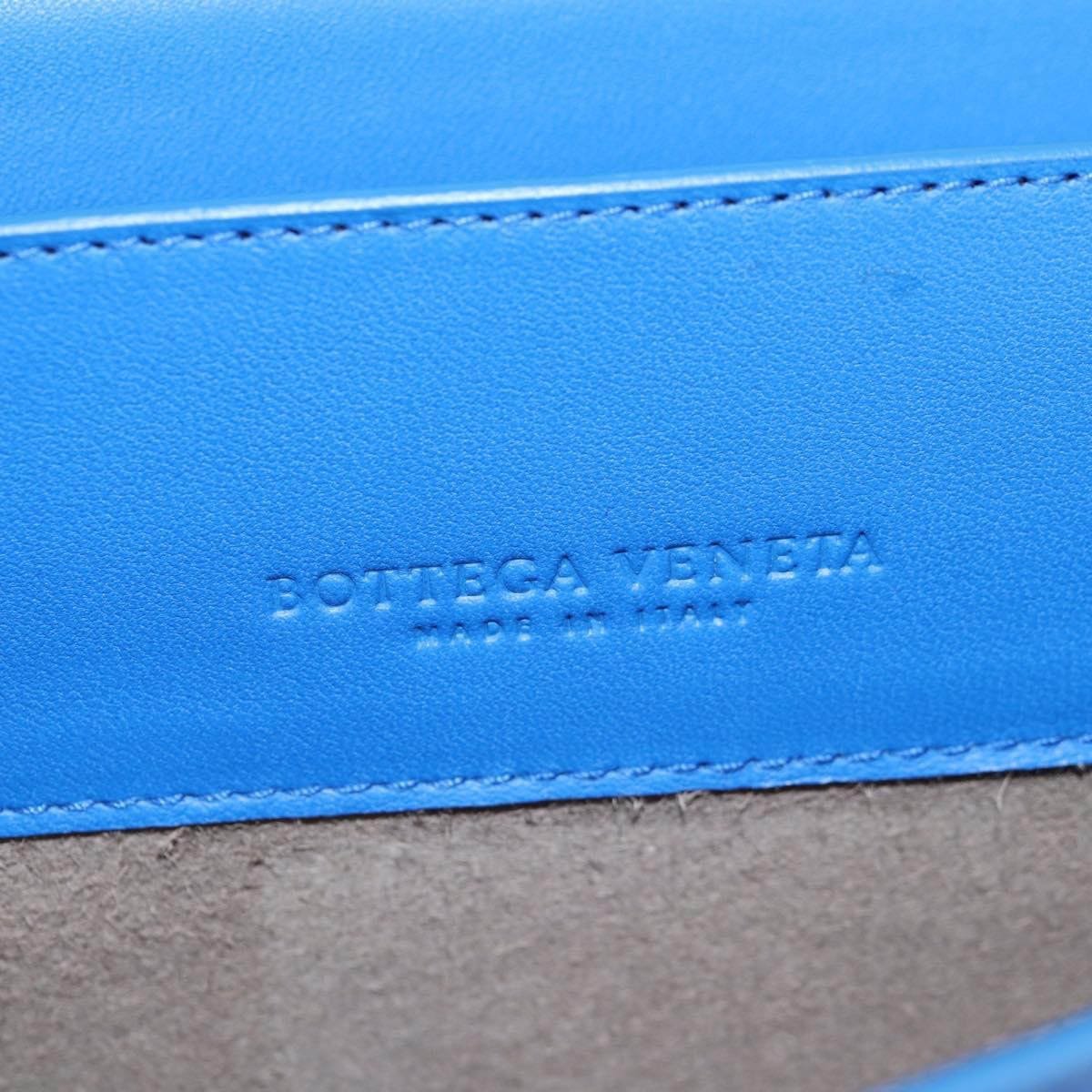 Bottega Veneta Double Compartment Flap Intrecciato Nappa Medium Blauw