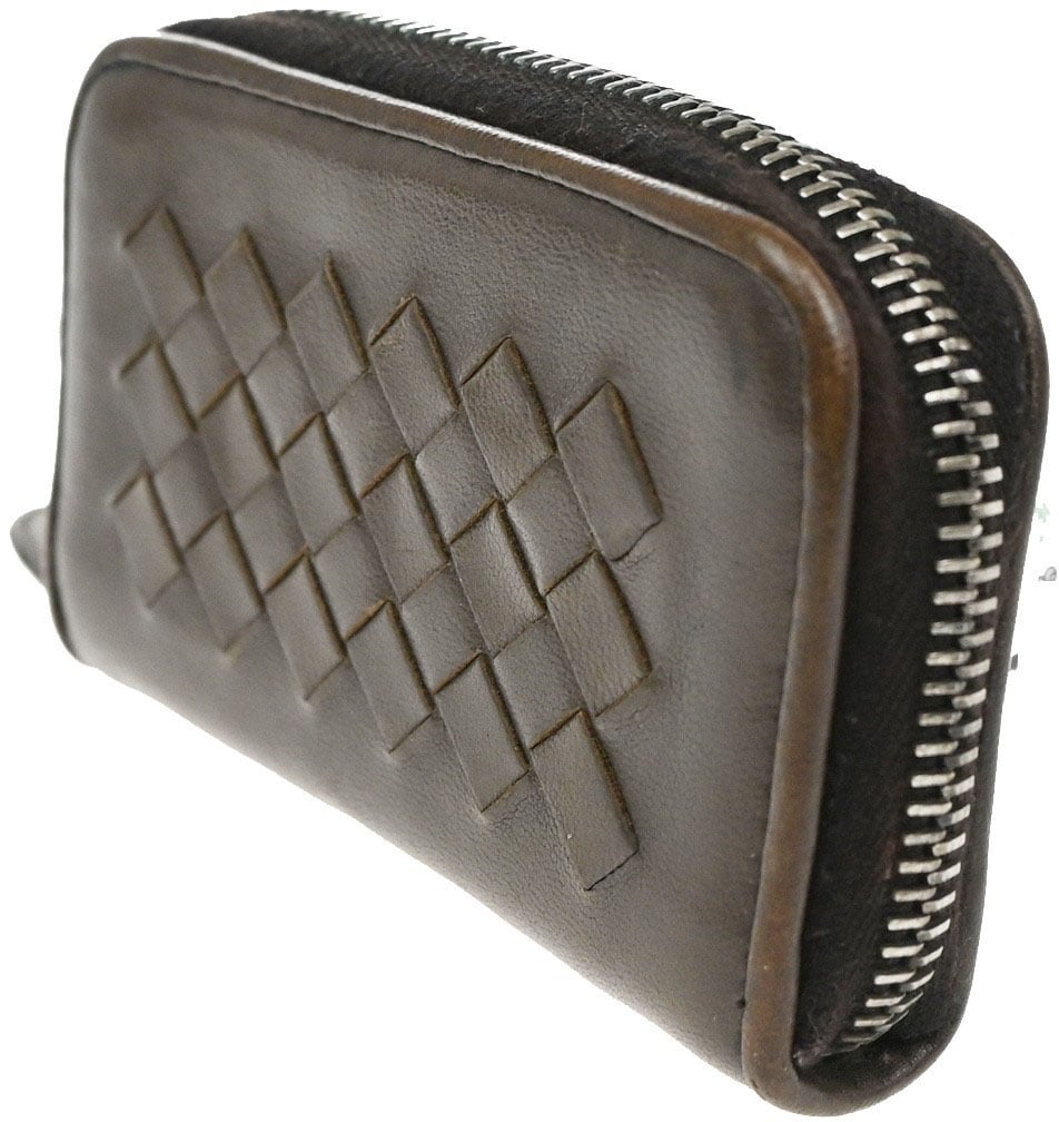 Bottega Veneta Bottega Veneta Zip Coin Purse Intrecciato Nappa Bruin