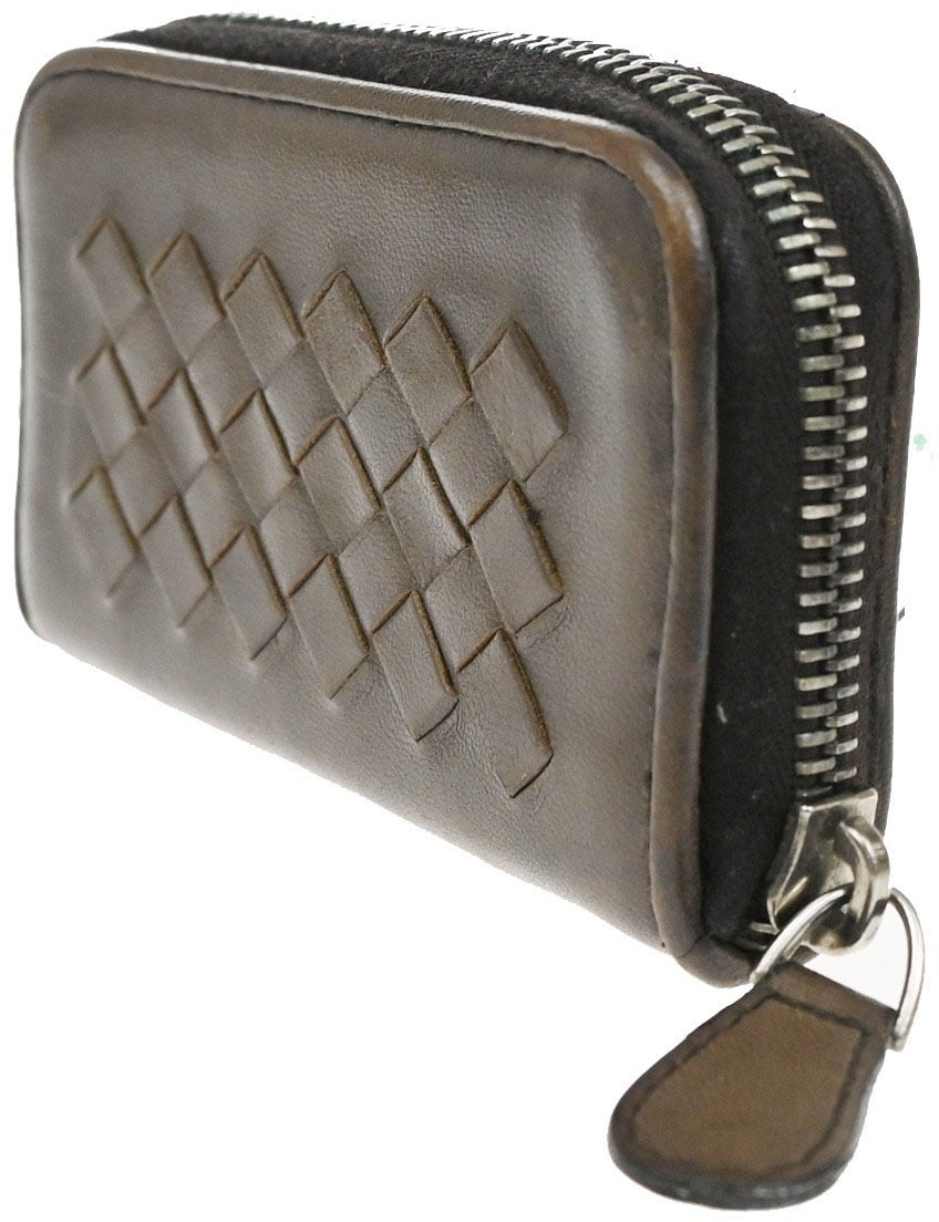 Bottega Veneta Bottega Veneta Zip Coin Purse Intrecciato Nappa Bruin