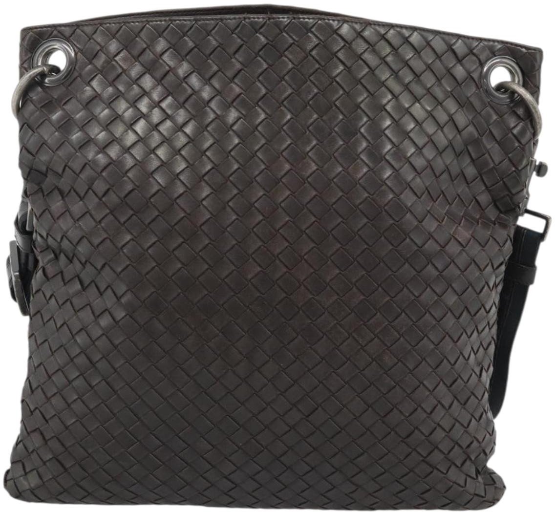 Bottega Veneta Flat Messenger Intrecciato Nappa Medium Bruin