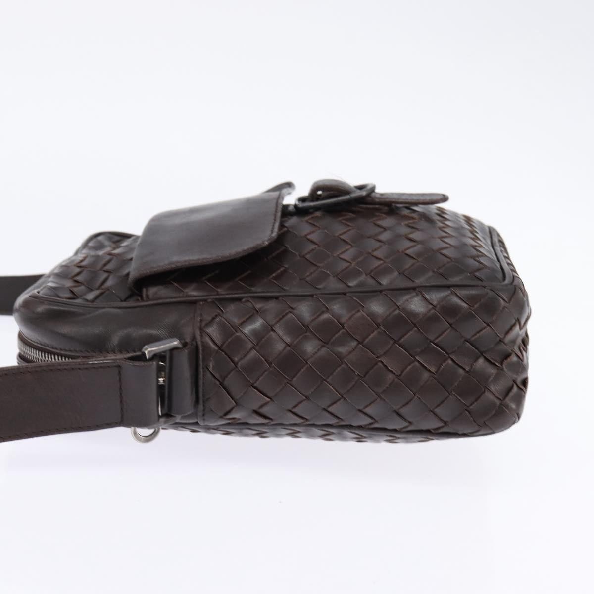 Bottega Veneta Bottega Veneta Front Pocket Messenger Bag Intrecciato Nappa Small Bruin