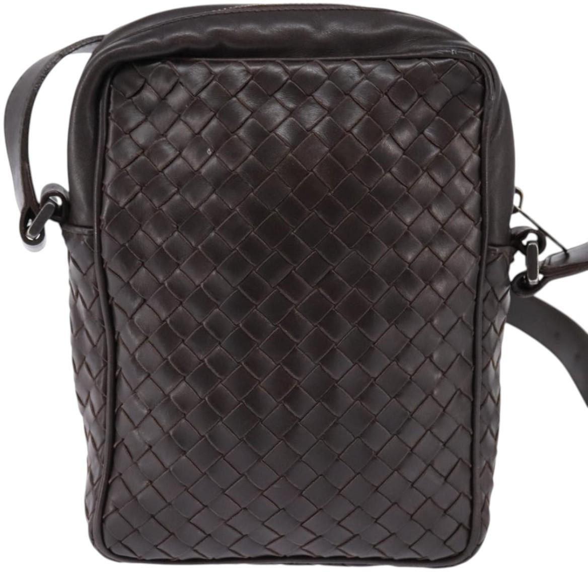 Bottega Veneta Bottega Veneta Front Pocket Messenger Bag Intrecciato Nappa Small Bruin