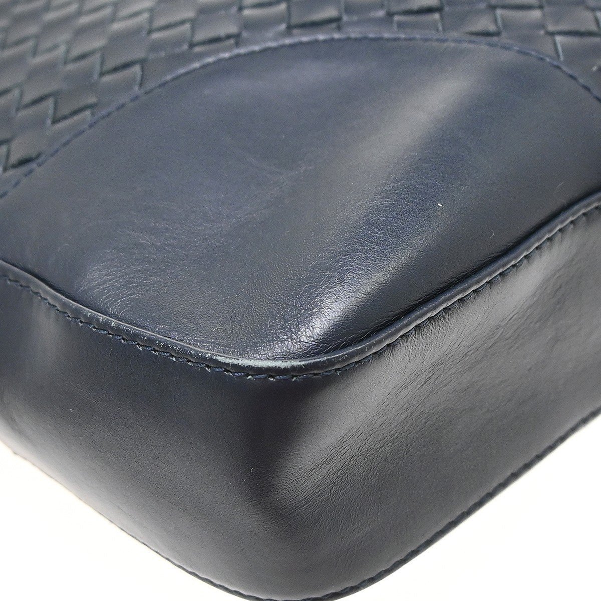 Bottega Veneta Belted Snap Tote Intrecciato Nappa Medium Navy