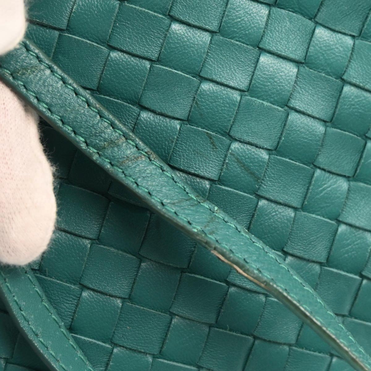 Bottega Veneta Bottega Veneta Zip Cube Messenger Intrecciato Nappa Small Groen