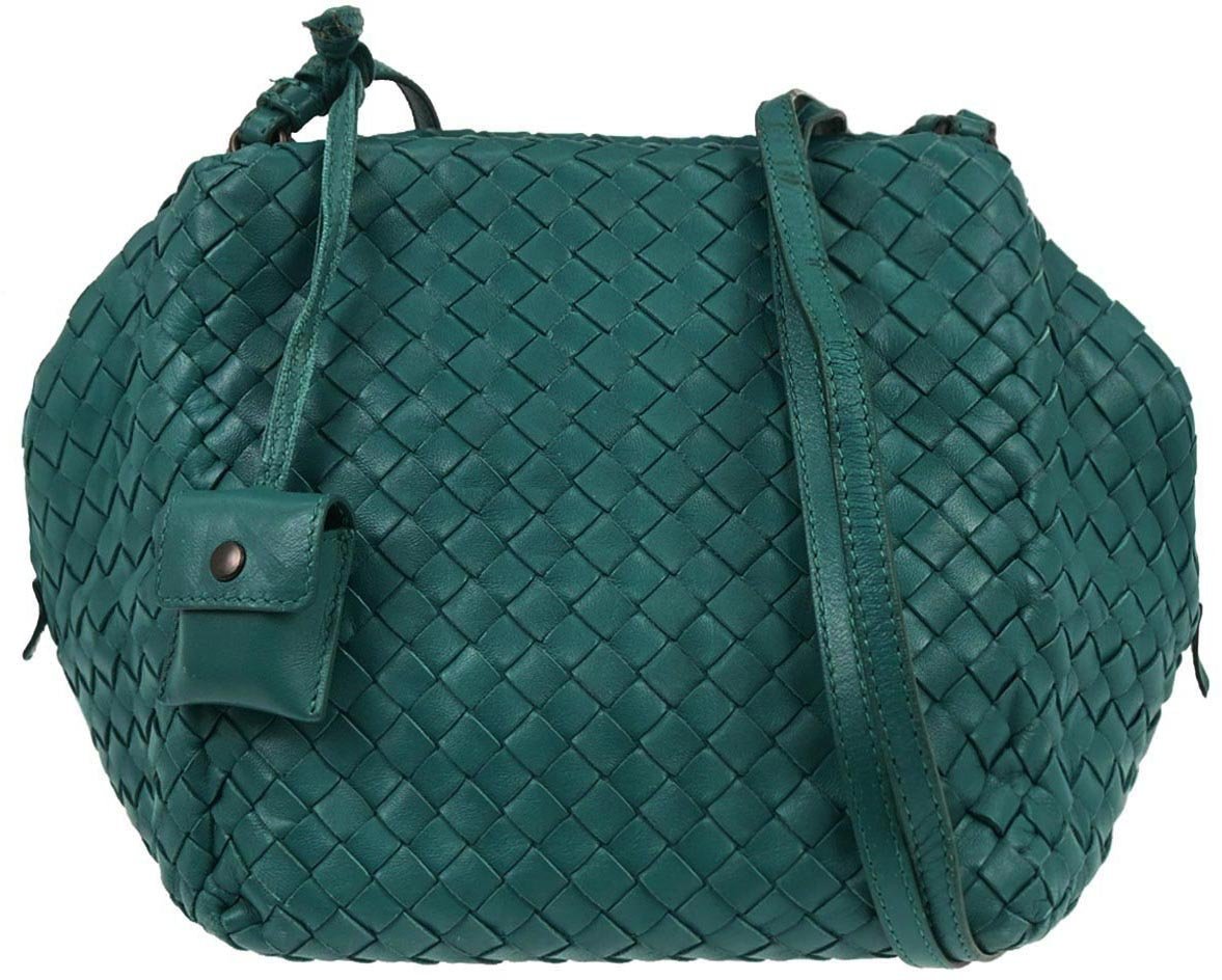 Bottega Veneta Bottega Veneta Zip Cube Messenger Intrecciato Nappa Small Groen