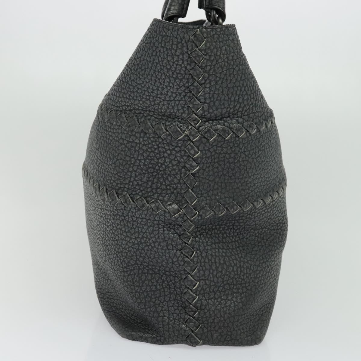 Bottega Veneta Bottega Veneta Shopping Tote Leather with Intrecciato Detail Large Grijs