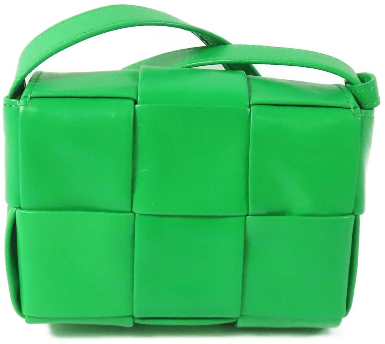 Bottega Veneta Candy Cassette Maxi Intrecciato Leather Mini Groen