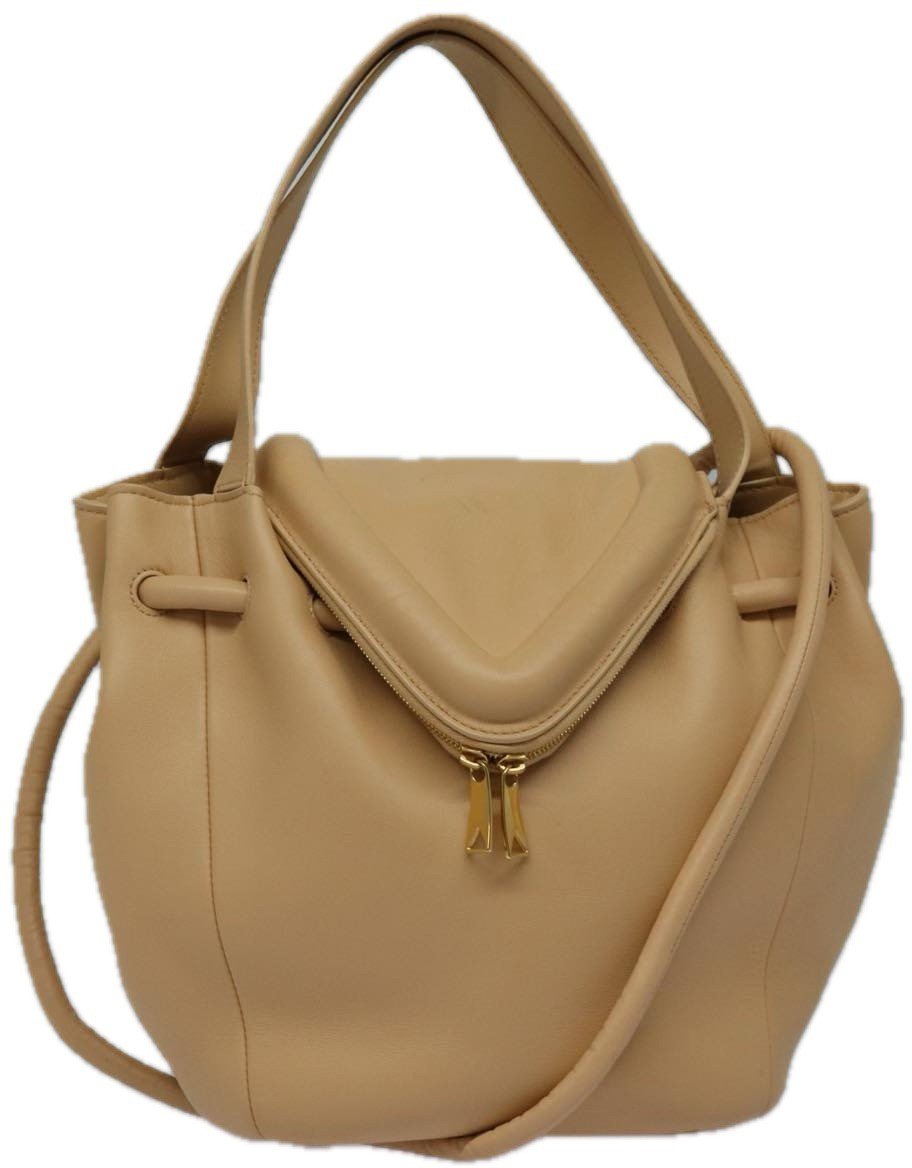 Bottega Veneta Bottega Veneta Beak Tote Bag Leather Small Beige
