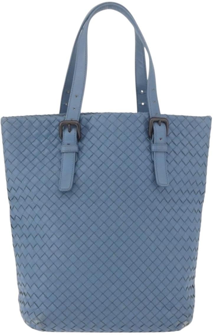 Bottega Veneta Intrecciato Tote Leather Blauw