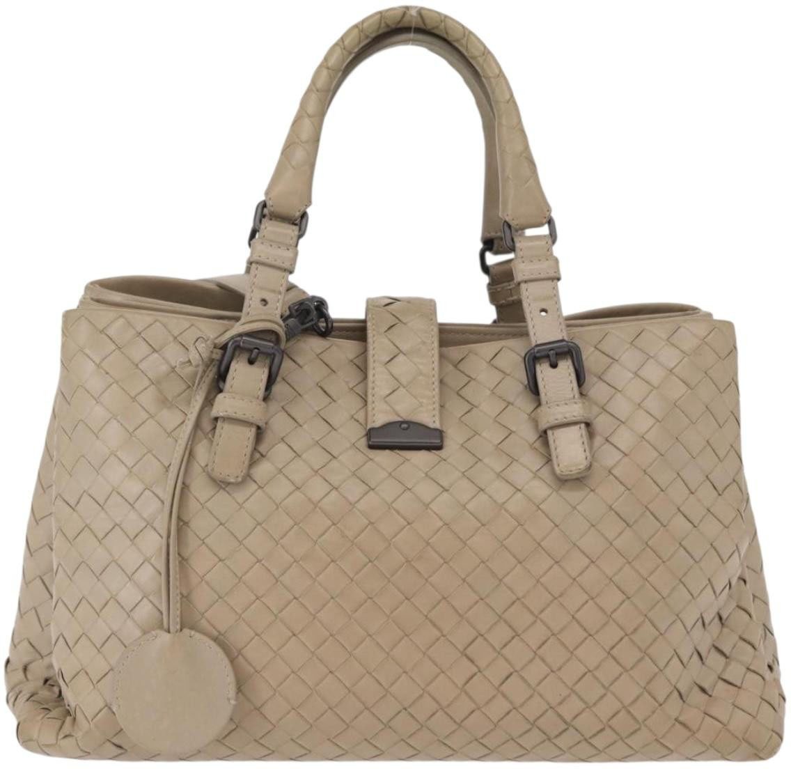 Bottega Veneta Bottega Veneta Roma Bag Intrecciato Nappa Medium Grijs
