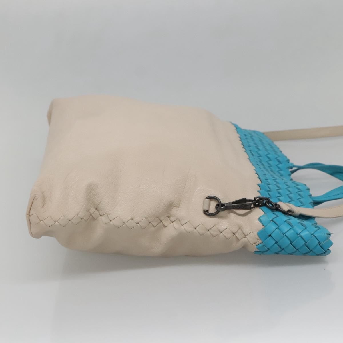 Bottega Veneta Bottega Veneta Open Tote Canvas with Intrecciomirage Leather Medium Beige