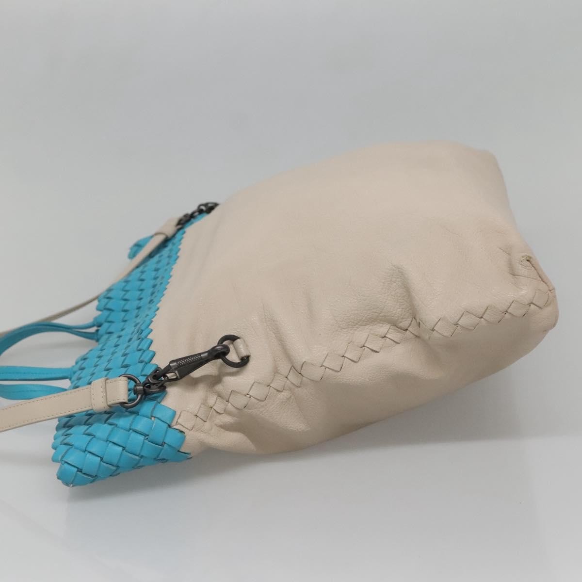 Bottega Veneta Bottega Veneta Open Tote Canvas with Intrecciomirage Leather Medium Beige