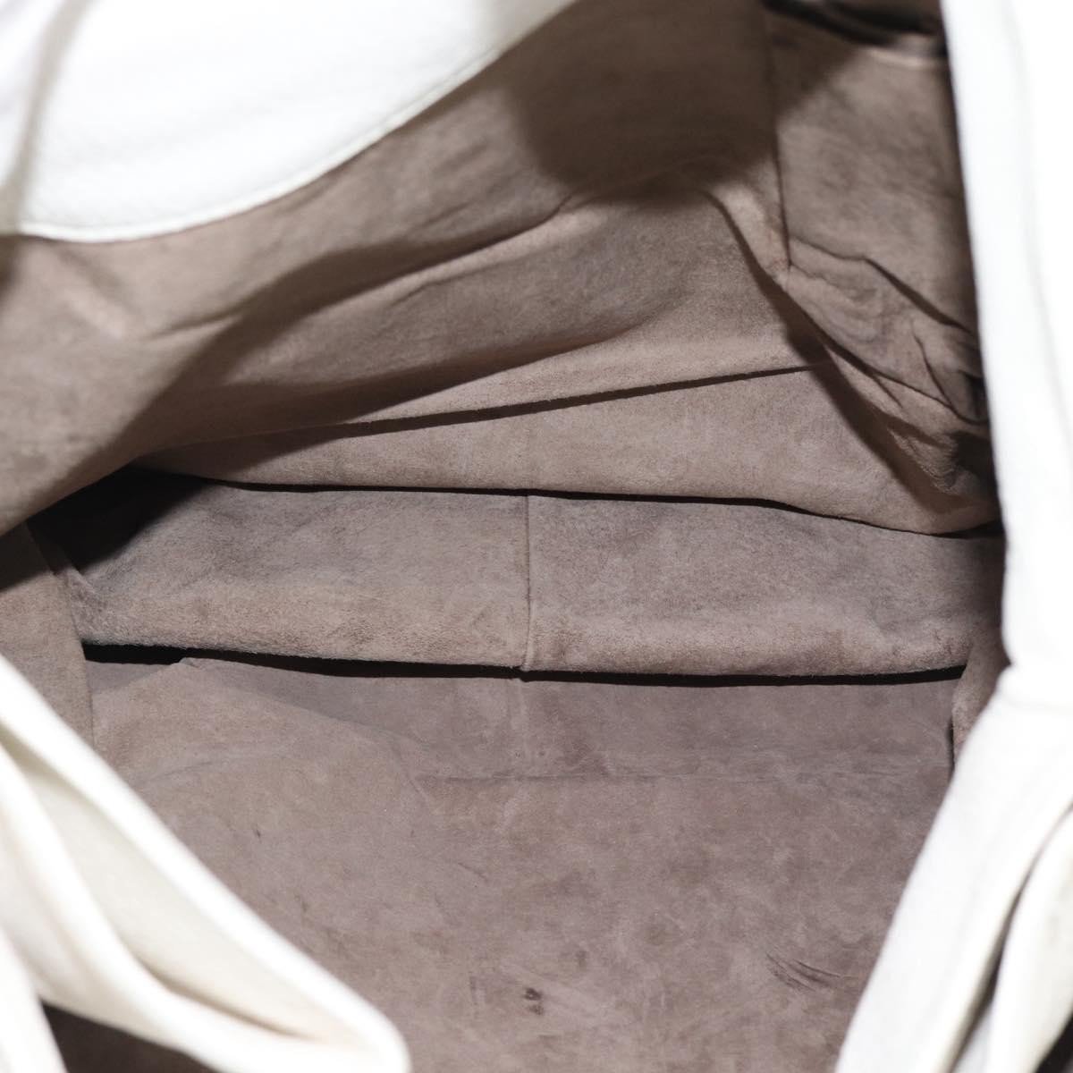 Bottega Veneta Belted Tote Intrecciato Nappa Medium Wit