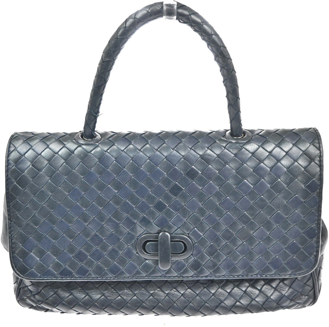 Bottega Veneta Bottega Veneta Intrecciato Handbag Leather Navy