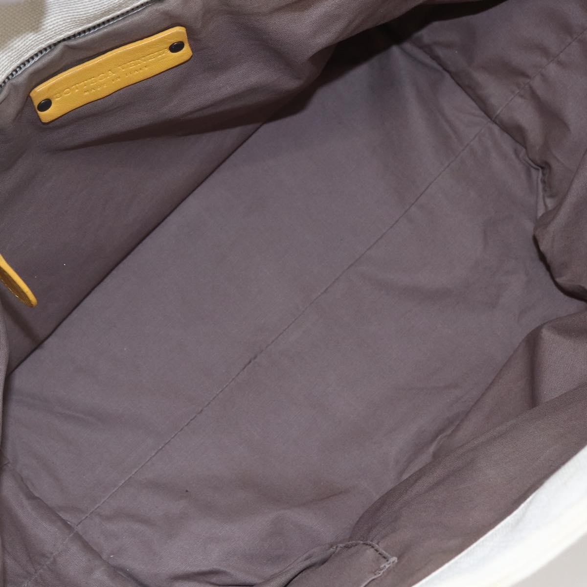 Bottega Veneta Bottega Veneta Braided Handle Open Tote Bag Canvas with Leather Geel